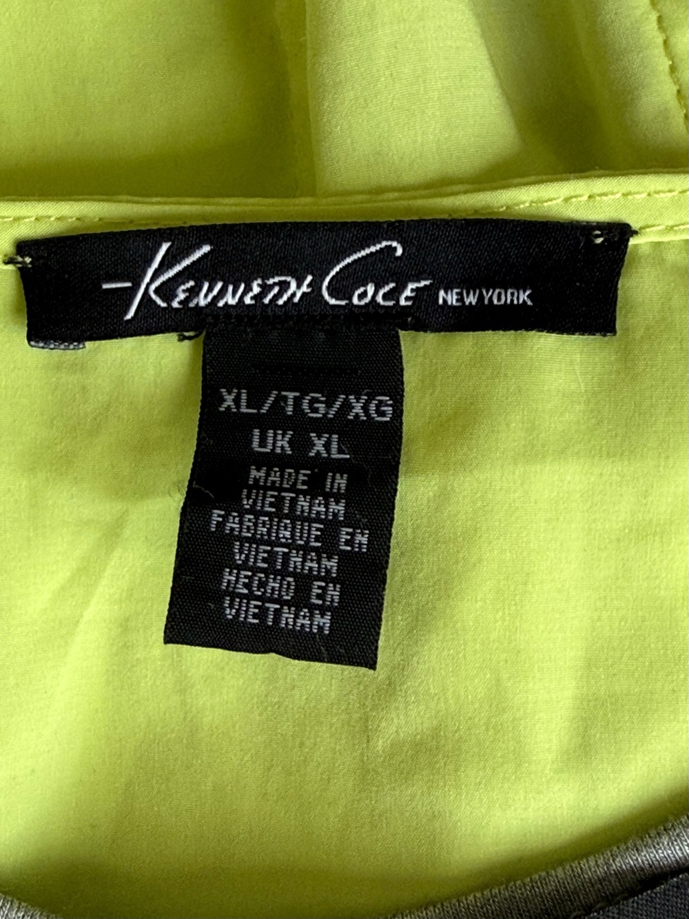 Kenneth Cole Chartreuse High-Low Maxi Dress – Size XL - Picture 4 of 4